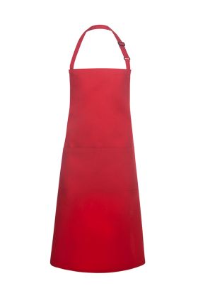 XXL-Latzschürze Basic in Übergröße mit Schnalle und Tasche rot
