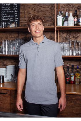 Herren Workwear Poloshirt Basic hellgrau