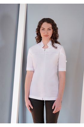Kurzarm Damenkochjacke DIAMOND CUT® Excellence weiß