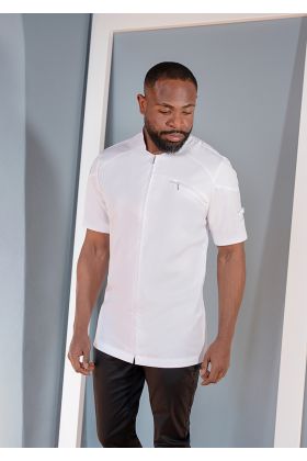 Kurzarm Herrenkochjacke DIAMOND CUT® Excellence weiß