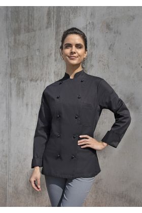 Damenkochjacke Agathe schwarz