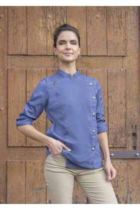 Damenkochjacke Jeans-Style vintage blue