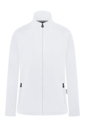 Damen Workwear Fleecejacke Warm-Up, aus nachhaltigem Material weiß