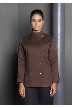 Damenkochjacke Larissa hellbraun