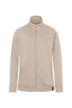 Damen Workwear Sweatjacke Soft-Face, aus nachhaltigem Material sand