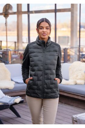 Damen Hybrid-Jacke  Outdoor-Pro, aus nachhaltigem Material schwarz