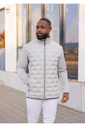 Herren Hybrid-Jacke  Outdoor-Pro, aus nachhaltigem Material hellgrau