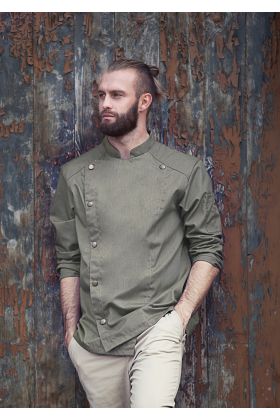 Kochjacke Jeans-Style vintage moss green