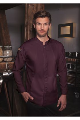 Kochjacke Green-Generation, aus nachhaltigem Material aubergine