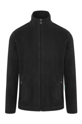 Herren Workwear Fleecejacke Warm-Up, aus nachhaltigem Material schwarz