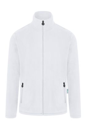 Herren Workwear Fleecejacke Warm-Up, aus nachhaltigem Material weiß