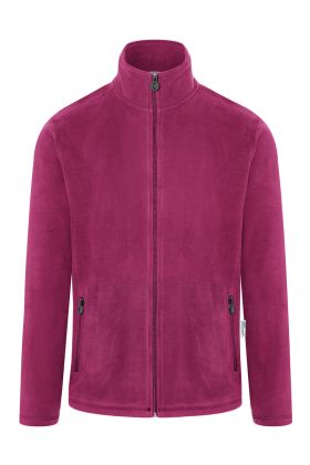 Herren Workwear Fleecejacke Warm-Up, aus nachhaltigem Material fuchsia