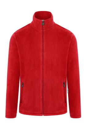 Herren Workwear Fleecejacke Warm-Up, aus nachhaltigem Material rot