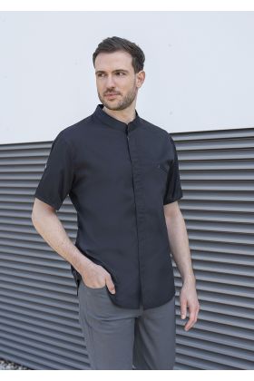 Kurzarm Kochjacke Modern-Touch schwarz