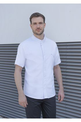Kurzarm Kochjacke Modern-Touch weiß