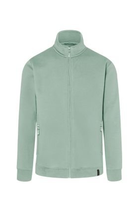 Herren Workwear Sweatjacke Soft-Face, aus nachhaltigem Material pistaziengrün