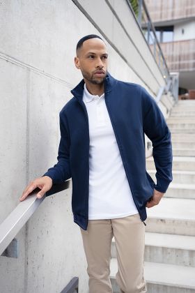 Herren Workwear Sweatjacke Soft-Face, aus nachhaltigem Material marine