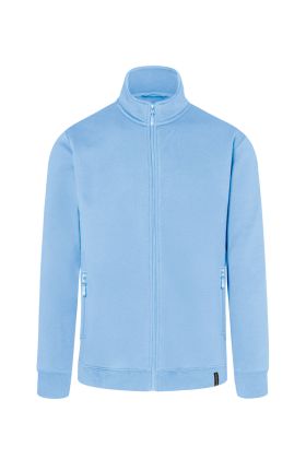 Herren Workwear Sweatjacke Soft-Face, aus nachhaltigem Material eisblau