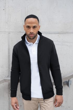 Herren Workwear Sweatjacke Soft-Face, aus nachhaltigem Material schwarz
