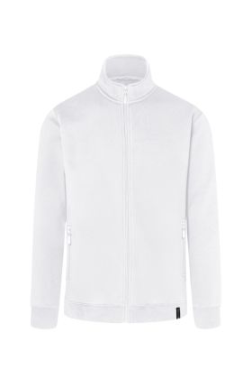 Herren Workwear Sweatjacke Soft-Face, aus nachhaltigem Material weiß