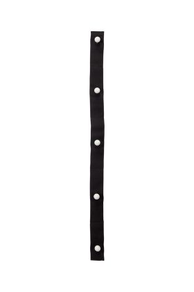 Knopfleiste 5-Loch, 12 cm Abstand, 2 Stück / Pack schwarz