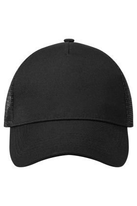 Trucker Mesh Cap, aus nachhaltigem Material, Recyceltes Polyester schwarz/schwarz