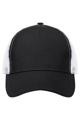 Trucker Mesh Cap, aus nachhaltigem Material, Recyceltes Polyester schwarz/weiß