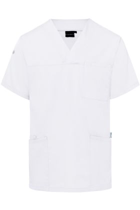 Kurzarm Herren-Schlupfkasack Essential, aus nachhaltigem Material weiß