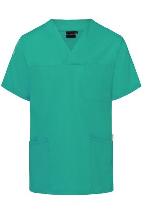 Kurzarm Herren-Schlupfkasack Essential, aus nachhaltigem Material smaragdgrün