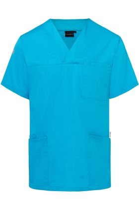 Kurzarm Herren-Schlupfkasack Essential, aus nachhaltigem Material pazifikblau