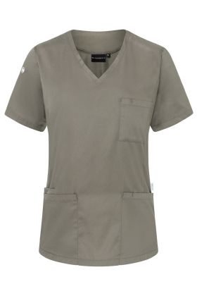 Kurzarm Damen-Schlupfkasack Essential, aus nachhaltigem Material salbei