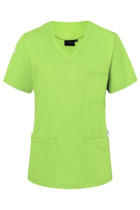 Kurzarm Damen-Schlupfkasack Essential, aus nachhaltigem Material kiwi
