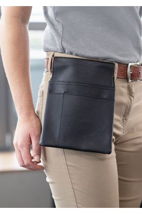 Kassierhalfer mit Gürteldurchzug schwarz