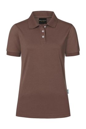 Damen Workwear Poloshirt Modern-Flair, aus nachhaltigem Material hellbraun