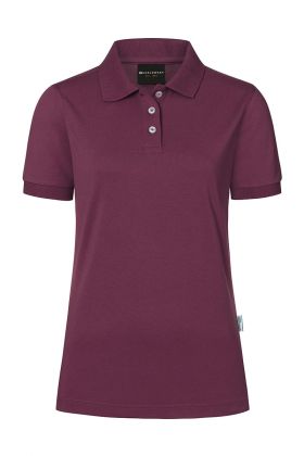 Damen Workwear Poloshirt Modern-Flair, aus nachhaltigem Material aubergine