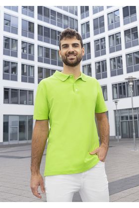 Herren Workwear Poloshirt Modern-Flair, aus nachhaltigem Material kiwi