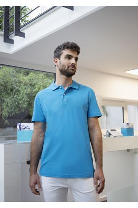 Herren Workwear Poloshirt Modern-Flair, aus nachhaltigem Material pazifikblau