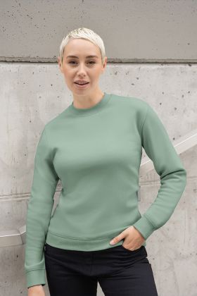 Damen Workwear Sweatshirt Soft-Face, aus nachhaltigem Material pistaziengrün