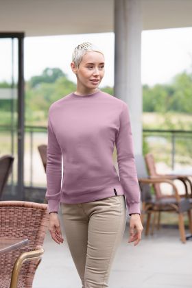 Damen Workwear Sweatshirt Soft-Face, aus nachhaltigem Material dunkelrosa