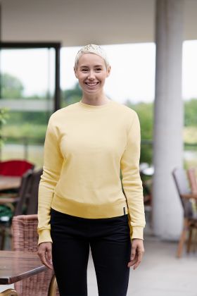 Damen Workwear Sweatshirt Soft-Face, aus nachhaltigem Material pastellgelb