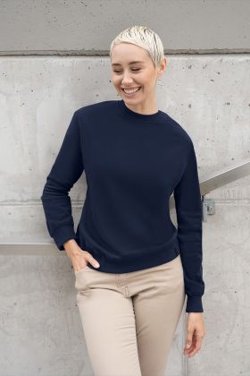 Damen Workwear Sweatshirt Soft-Face, aus nachhaltigem Material marine