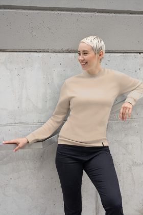 Damen Workwear Sweatshirt Soft-Face, aus nachhaltigem Material sand