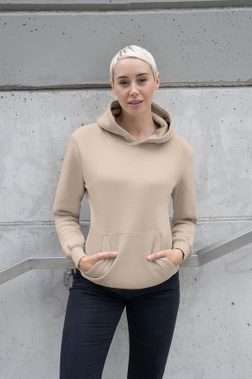 Damen Workwear Sweat Hoodie Soft-Face, aus nachhaltigem Material sand