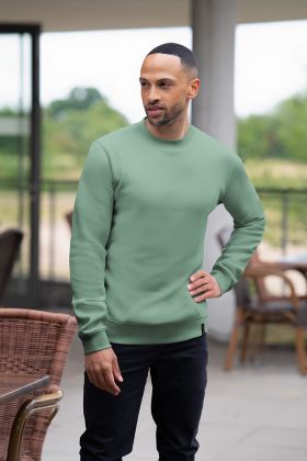 Herren Workwear Sweatshirt Soft-Face, aus nachhaltigem Material pistaziengrün