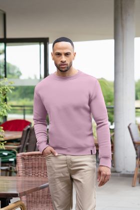 Herren Workwear Sweatshirt Soft-Face, aus nachhaltigem Material dunkelrosa
