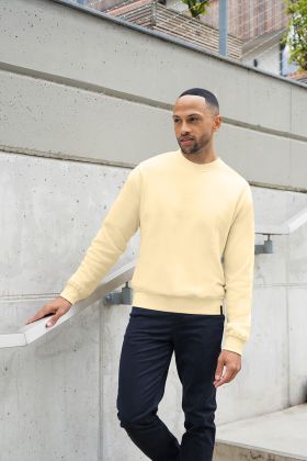 Herren Workwear Sweatshirt Soft-Face, aus nachhaltigem Material pastellgelb