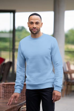 Herren Workwear Sweatshirt Soft-Face, aus nachhaltigem Material eisblau
