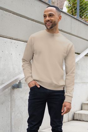 Herren Workwear Sweatshirt Soft-Face, aus nachhaltigem Material sand
