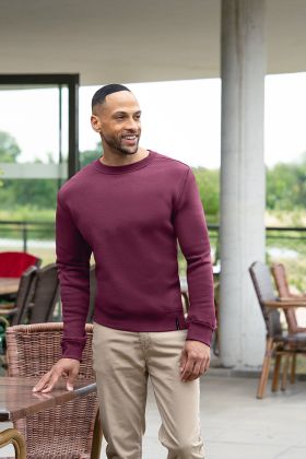 Herren Workwear Sweatshirt Soft-Face, aus nachhaltigem Material aubergine