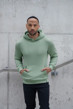 Herren Workwear Sweat Hoodie Soft-Face, aus nachhaltigem Material pistaziengrün